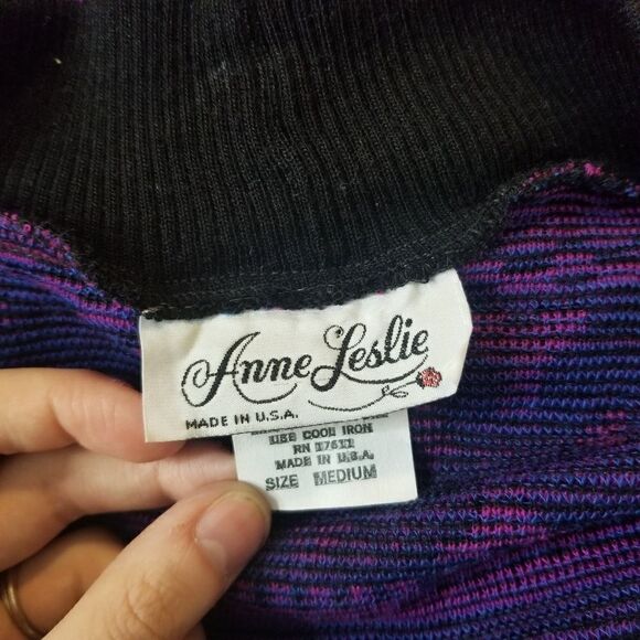 Vintage 80s 90z Nordic Fair Isle lcelandic Knit Sweater Dress NWT Deadstock Md - Picture 7 of 8